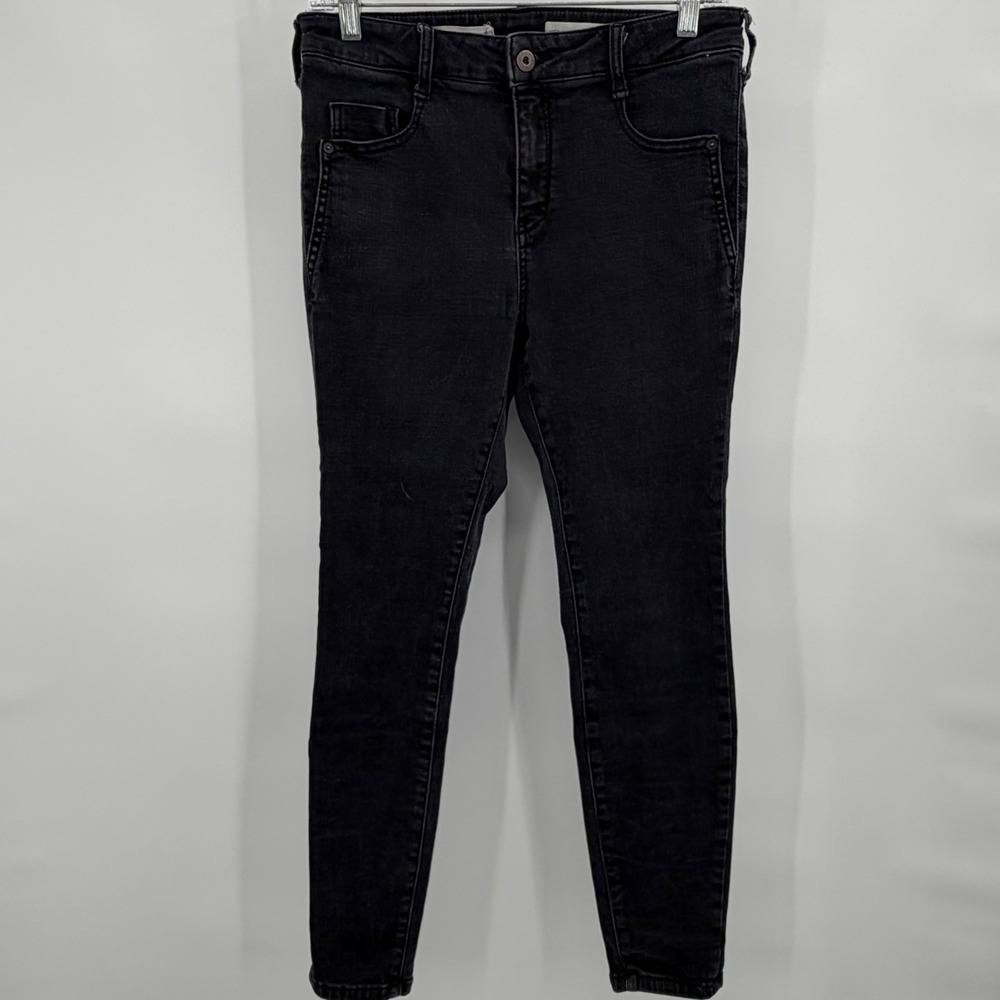 Pilcro High-Rise Denim Legging Womens Size 29 Black Skinny Jeans Anthropologie - Picture 2 of 9